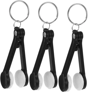 3Pcs Portable Eyeglasses Cleaner Clips Lightweight Dust and Smudge Removal Tools for for Travel Handbag and Case Wearers