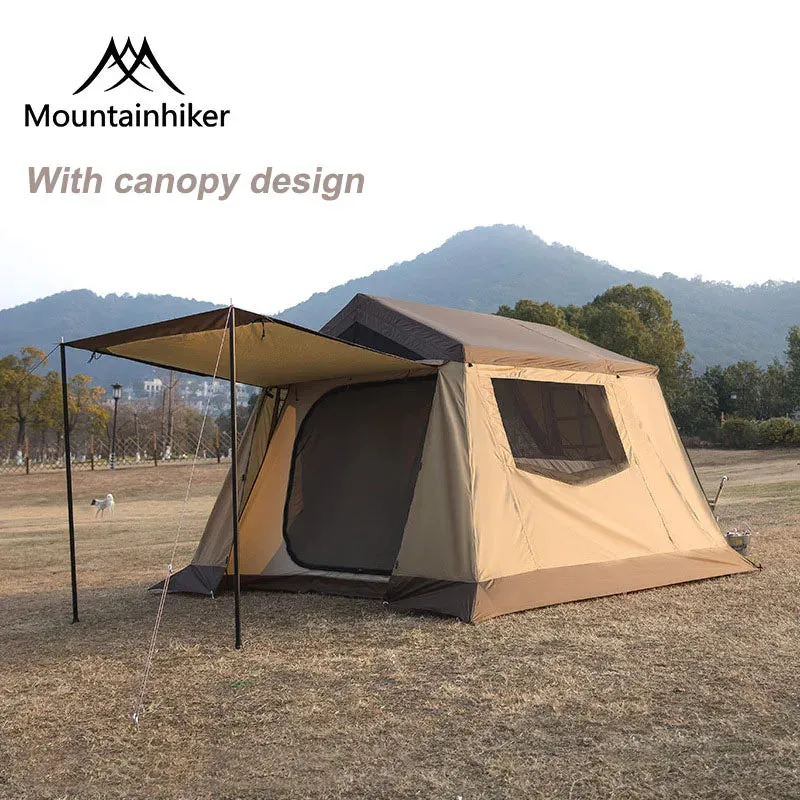 4-6 Person Luxury Outdoor Camping Eaves Tent: Ultralight, Waterproof, and Thickened for Hiking and Picnic