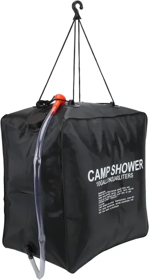 40L Solar Heated Shower Bag for Outdoor Camping, Bag with Shower Head for Easy Use