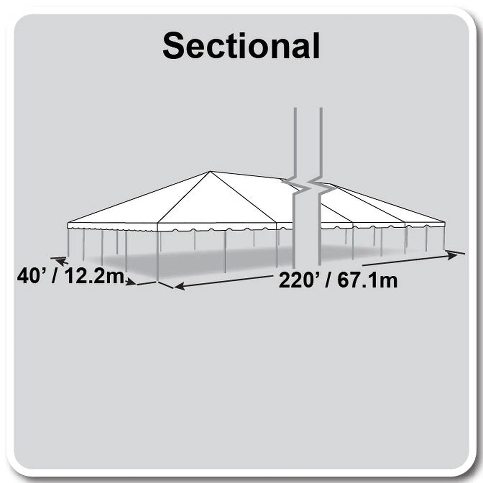 40x220 Classic Series Frame Tent