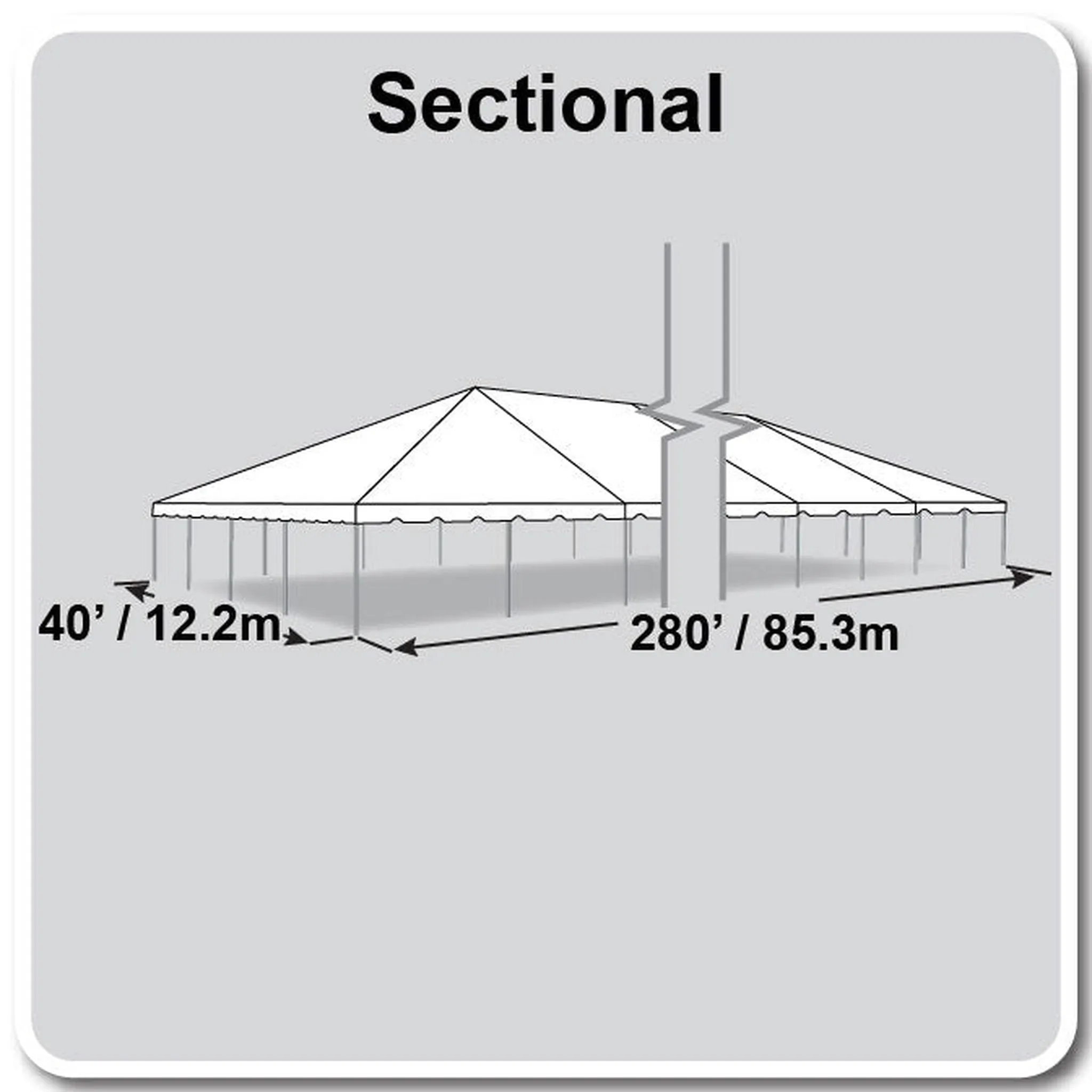 40x280 Classic Series Frame Tent