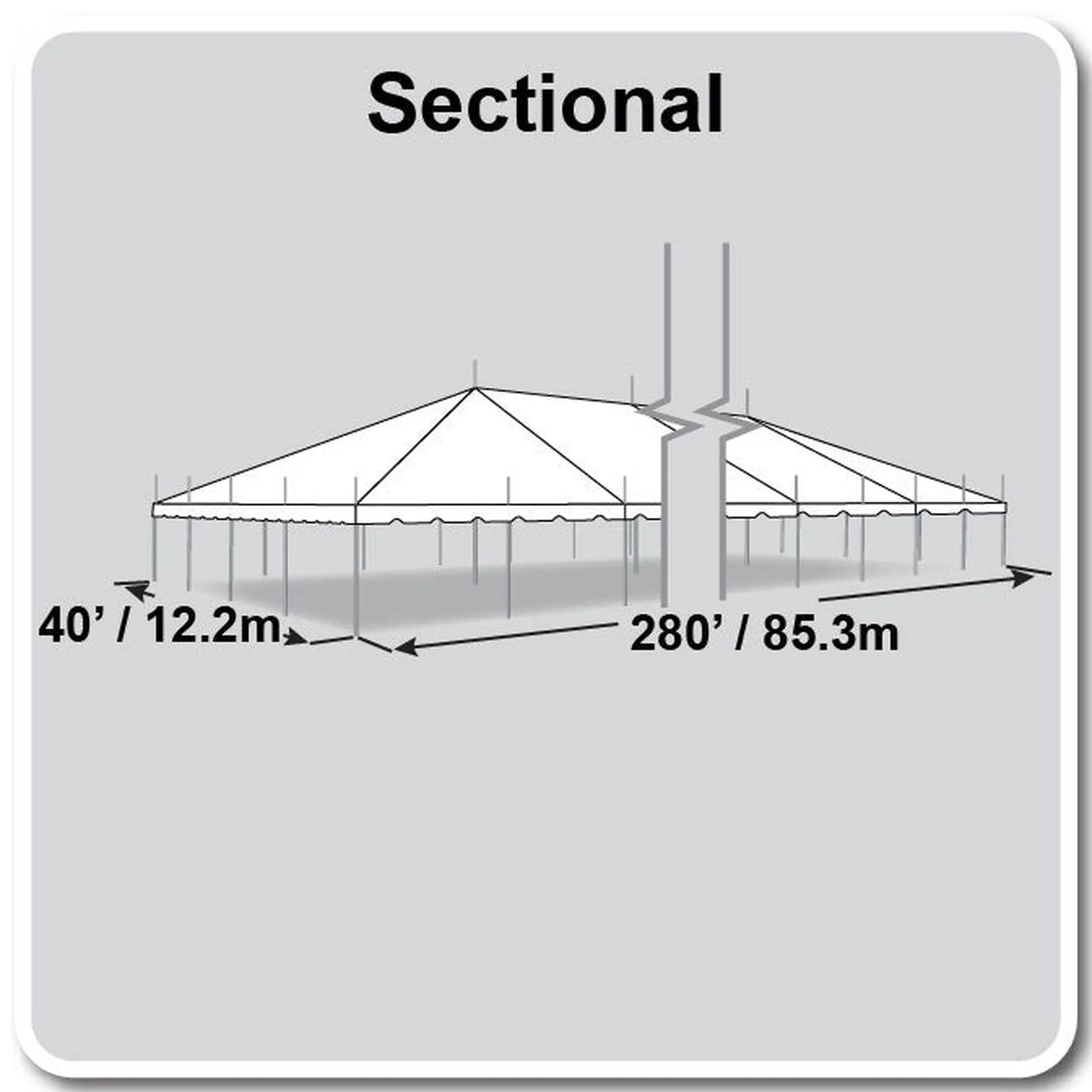 40x280 Classic Series Pole Tent