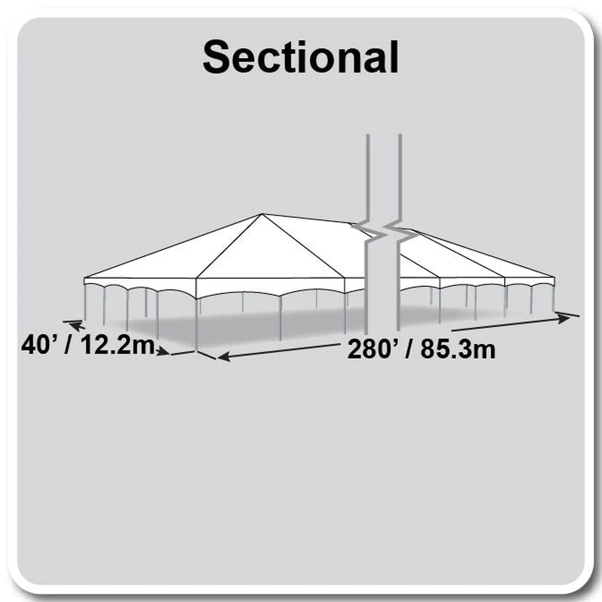 40x280 Master Series Frame Tent
