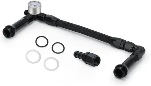 4150 Fuel Line Rebuid Kit AN6 Carb Dual Feed Fuel Line Double Pumper With Pressure Gauge for Holley 4150 Based Carburetor