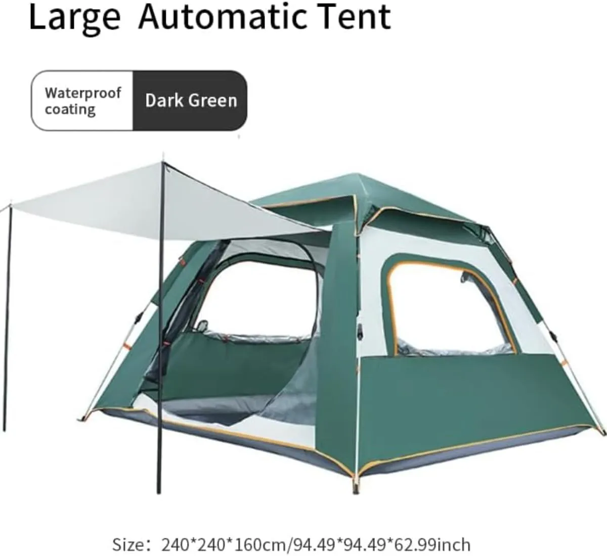 4/5/6person Outdoor Camping Tent, Large D-Door Automatic Tent, Easy to Set up Tent, Waterproof, Spacious, Lightweight and Portable Tent, Suitable for Outdoor Hiking Trips