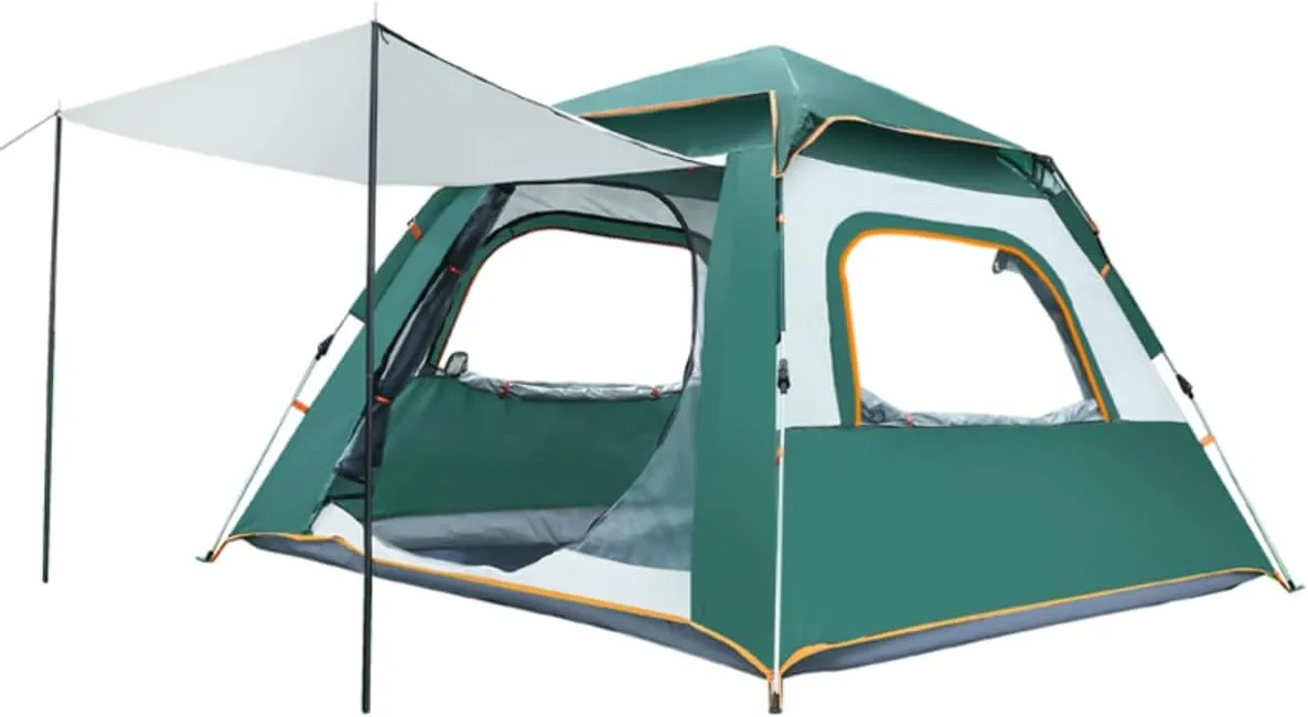 4/5/6person Outdoor Camping Tent, Large D-Door Automatic Tent, Easy to Set up Tent, Waterproof, Spacious, Lightweight and Portable Tent, Suitable for Outdoor Hiking Trips