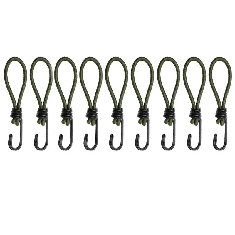 4/5/8/10 Pcs Tent Elastic Rope Cord with Hook