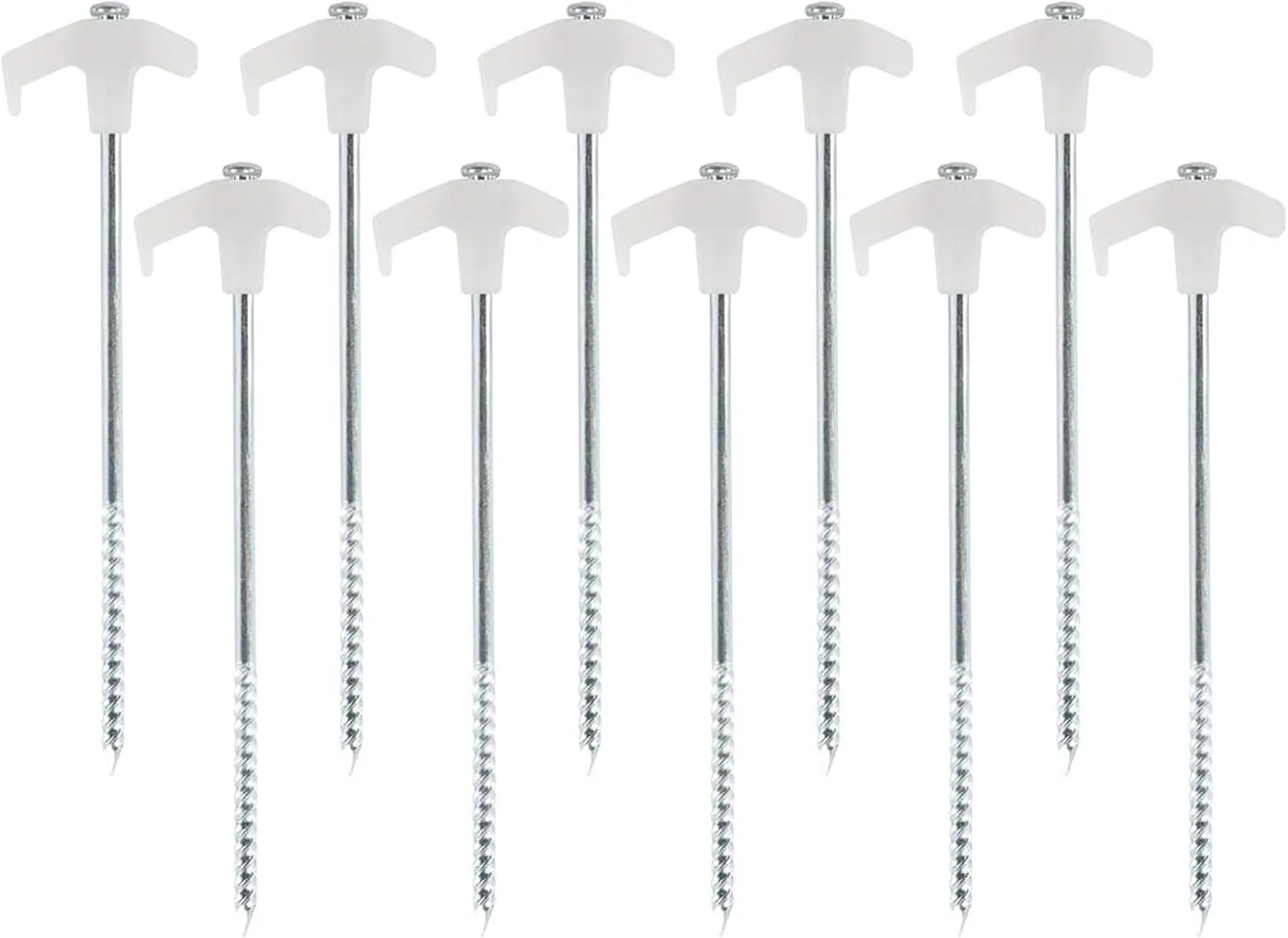 4/8/10Pcs Florescent Screw Thread Tent Stakes Pin Outdoor Campings Tent Peg Ground Pin for Fixings Tent Tarps Awnings
