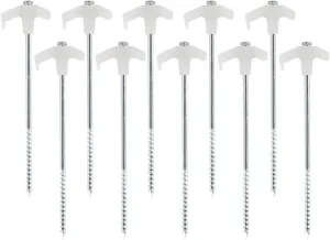 4/8/10Pcs Florescent Screw Thread Tent Stakes Pin Outdoor Campings Tent Peg Ground Pin for Fixings Tent Tarps Awnings
