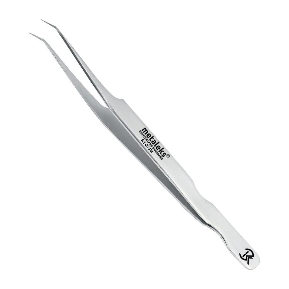 4Pcs Eyelash Extension Tweezers In Japanese Stainless Steel Soft in Use Light In Weight With Elastic Kit (12cm, Matt Finish)