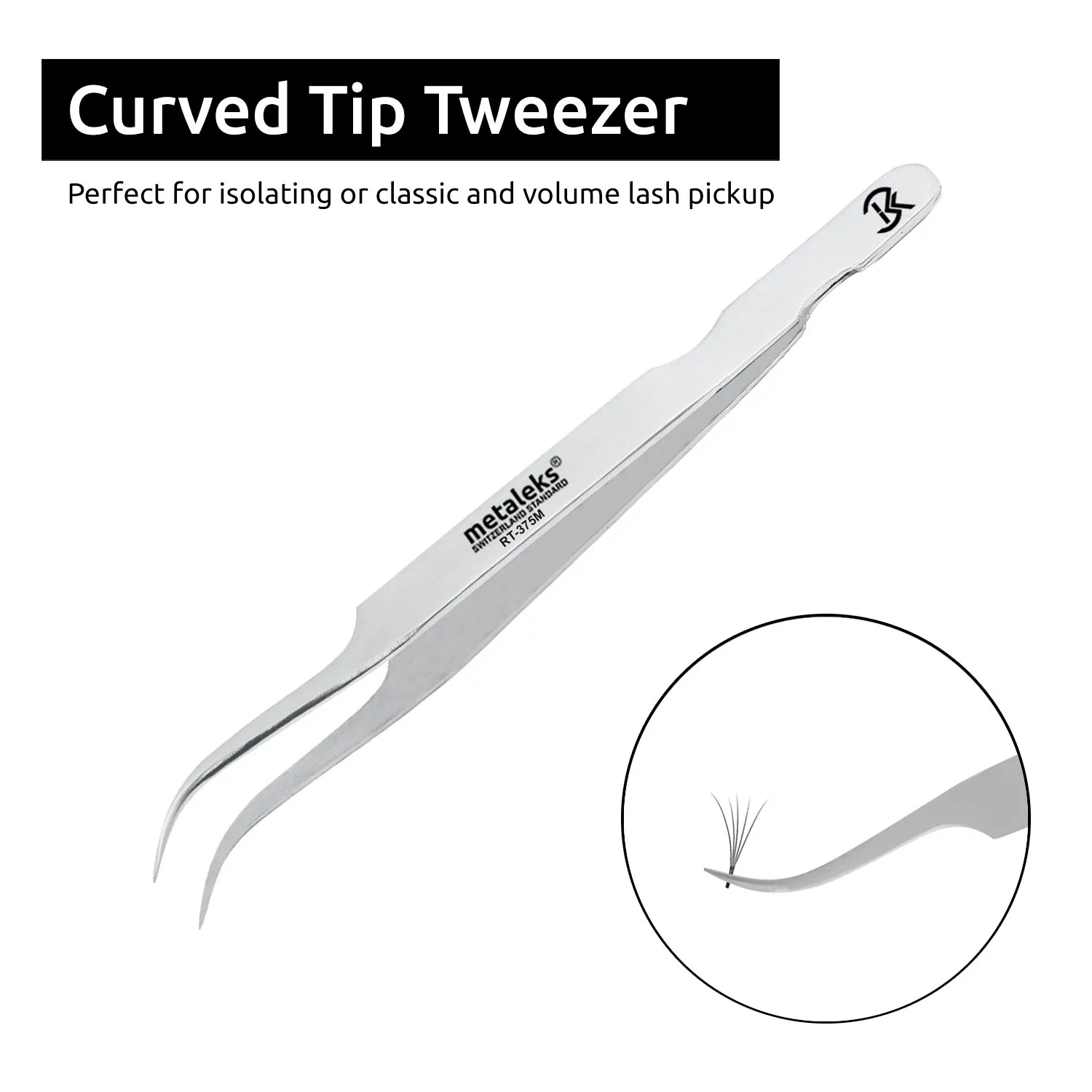 4Pcs Eyelash Extension Tweezers In Japanese Stainless Steel Soft in Use Light In Weight With Elastic Kit (12cm, Matt Finish)