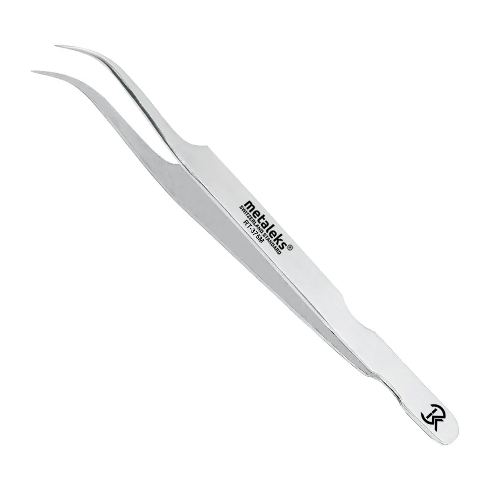 4Pcs Eyelash Extension Tweezers In Japanese Stainless Steel Soft in Use Light In Weight With Elastic Kit (12cm, Matt Finish)