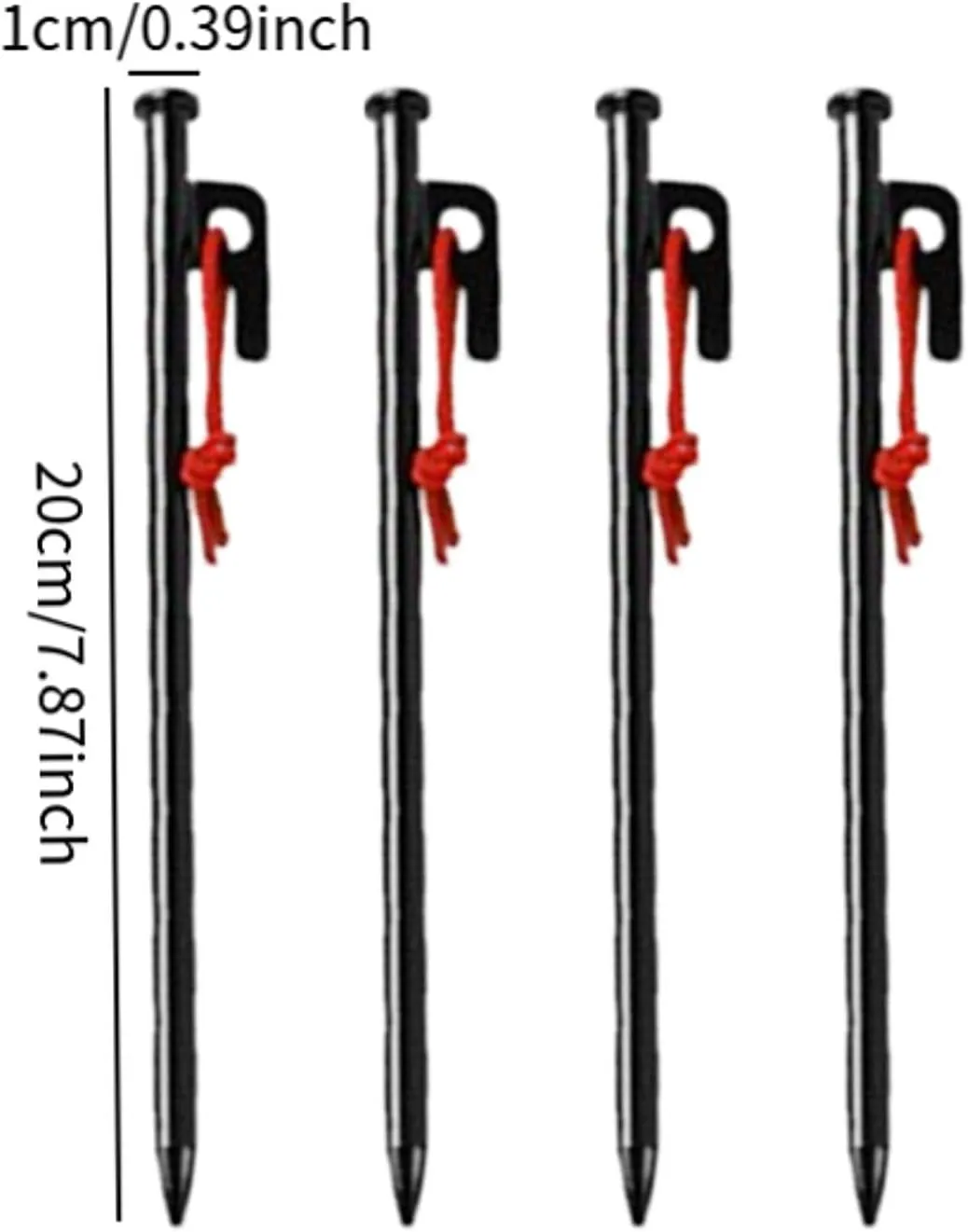 4X Tent Stakes Ground Stakes Easy to Install Portable Heavy Duty Tent Spikes Tent Pegs for Garden Camping Patio Lawn Yard