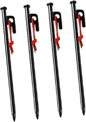 4X Tent Stakes Ground Stakes Easy to Install Portable Heavy Duty Tent Spikes Tent Pegs for Garden Camping Patio Lawn Yard