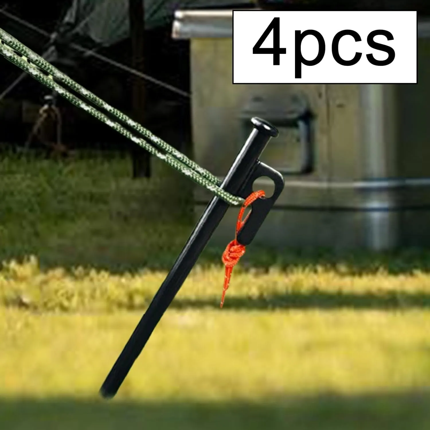 4X Tent Stakes Ground Stakes Easy to Install Portable Heavy Duty Tent Spikes Tent Pegs for Garden Camping Patio Lawn Yard