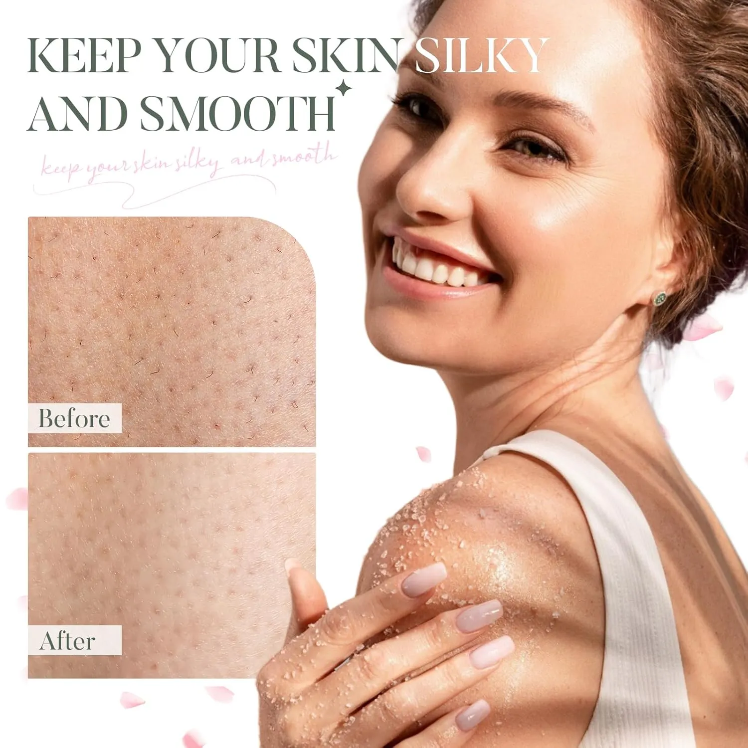 50 Pcs Pink Floral Face Scrub Bulk, Oil-free Facial Scrub Bulk Bridal Shower Guests Gifts for Bridal Shower Wedding Favors Thank You Gifts for Coworkers Women Men