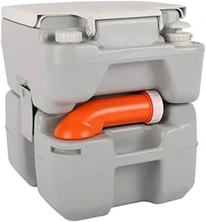 5.3 Gallon Portable Camping Toilet with Carry Bag - Compact Travel Toilet for Camping, Boating & Road Trips