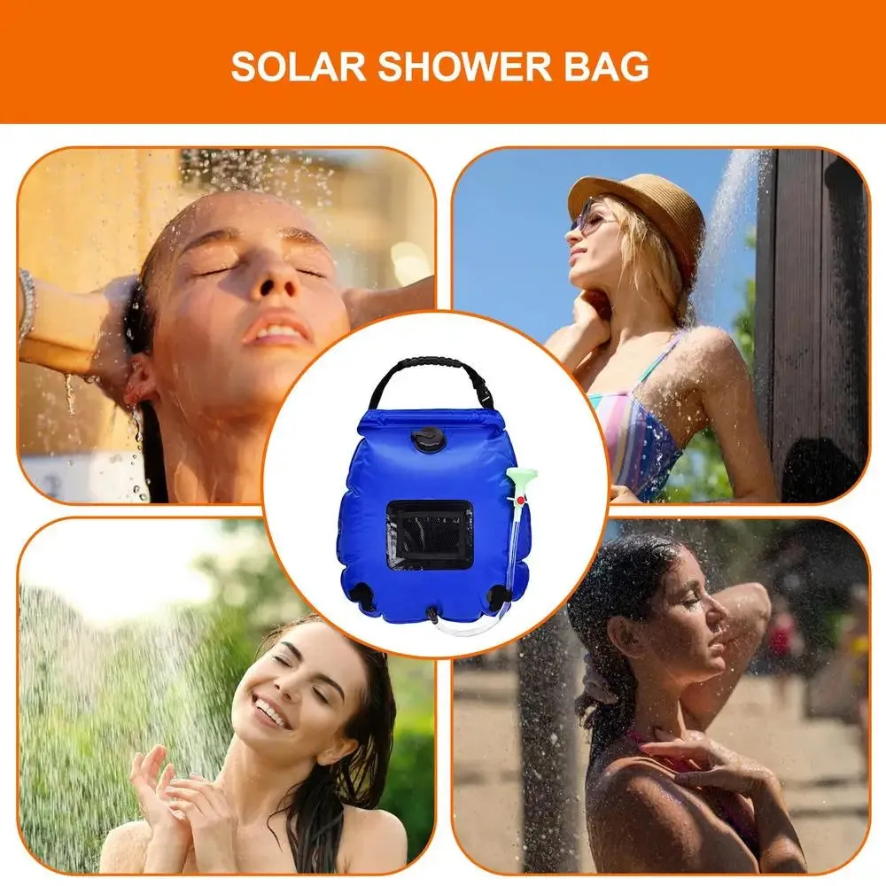 5.3-Gallon Solar Heating Camping Shower Bag