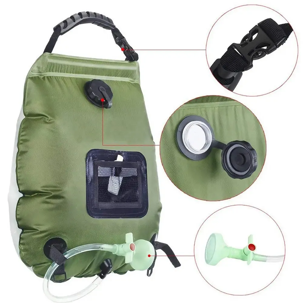 5.3-Gallon Solar Heating Camping Shower Bag