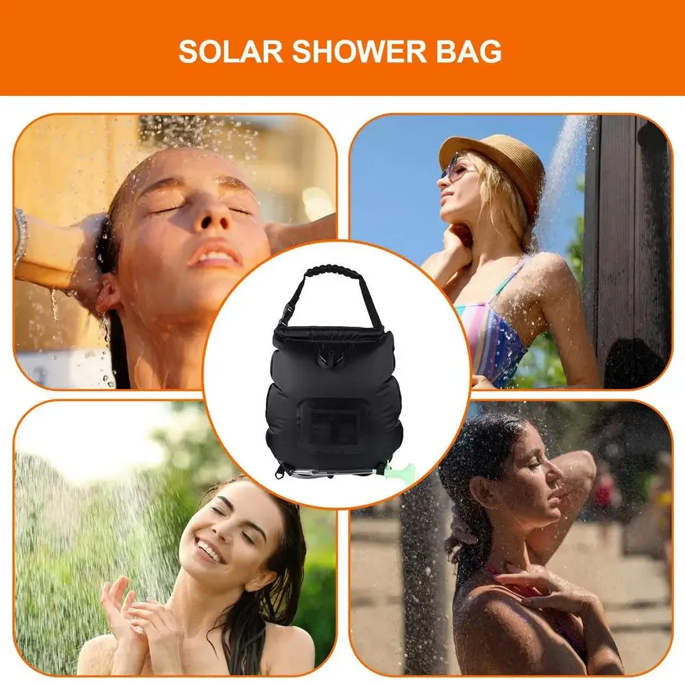 5.3-Gallon Solar Heating Camping Shower Bag