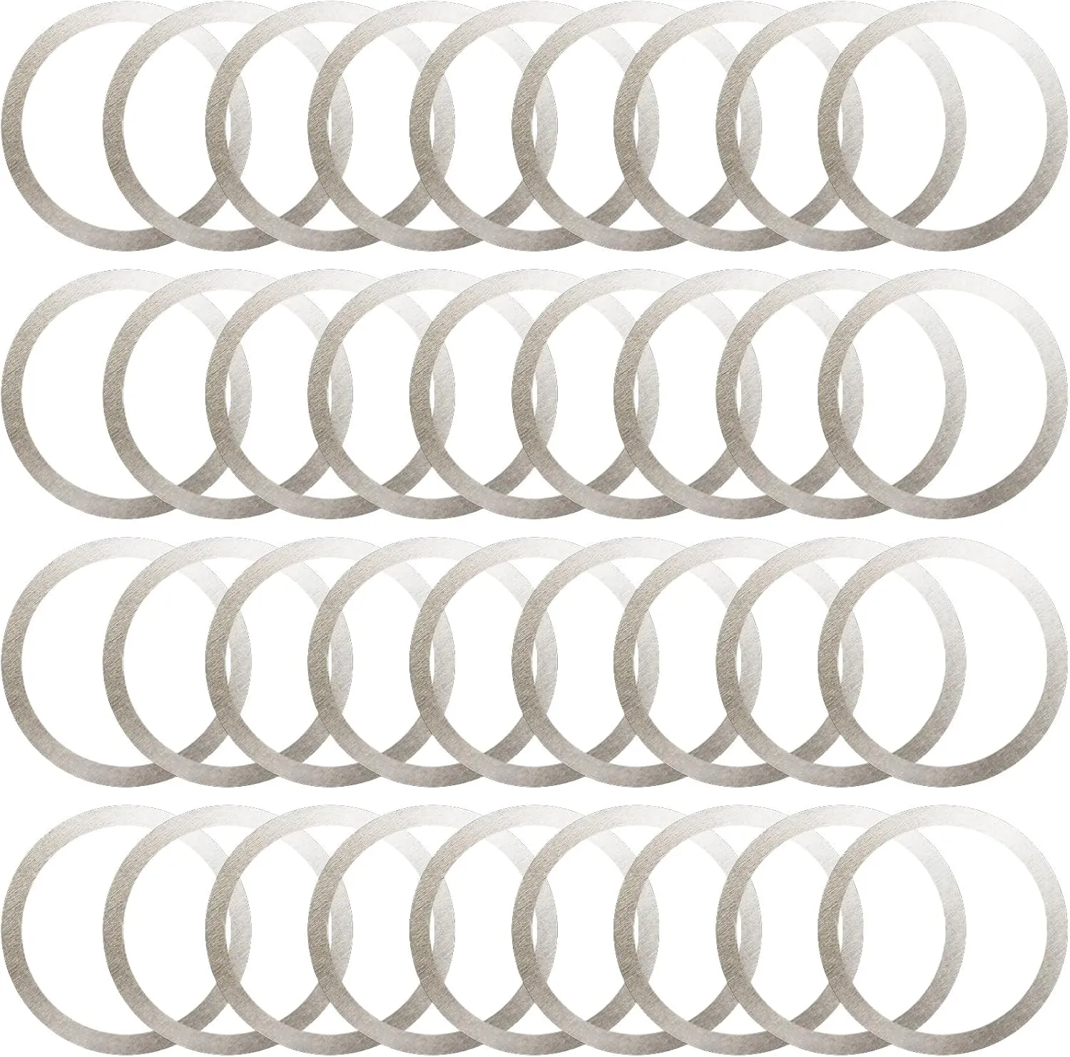 5/8" x 24 Barrel Shim Kit for .308/7.62mm .300BLK, 0.002", 0.003", 0.004", 0.008", 0.01", 0.02" Thickness Muzzle Devices Alignment Set (36 Pieces)