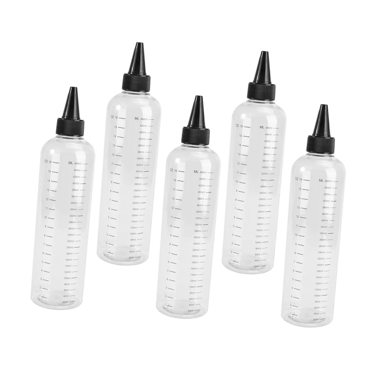 5pcs Graduated Bottles Travel Bottle Press Container Leakproof Liquid Holder