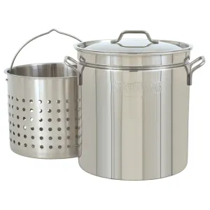 62-qt Stainless Stockpot with Basket