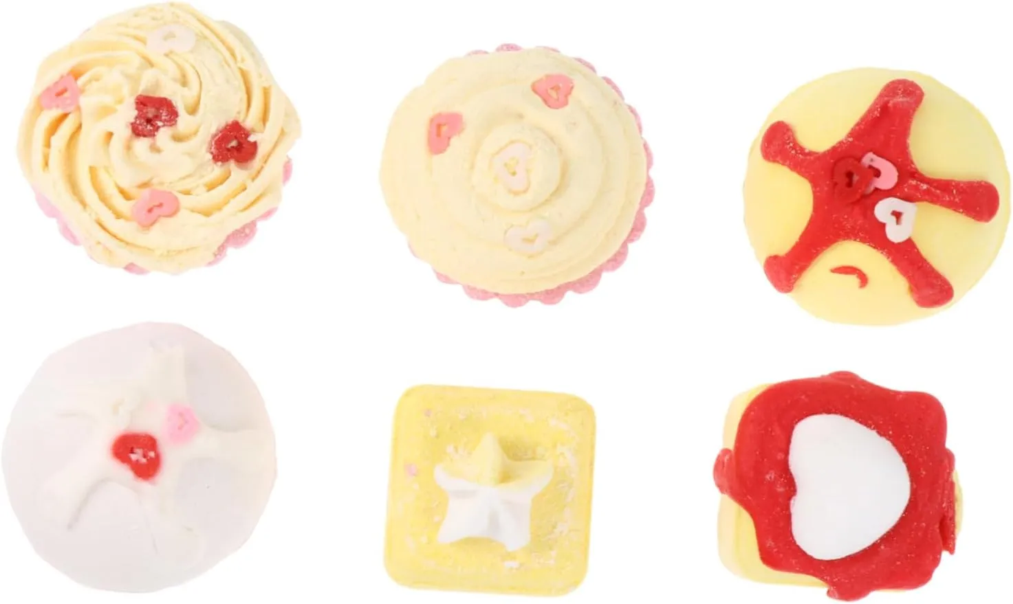 6pcs for Women Cake Shape Balls Relaxing Bath Salt for Cuticle Softening Fatigue Relief