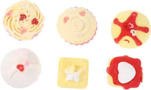 6pcs for Women Cake Shape Balls Relaxing Bath Salt for Cuticle Softening Fatigue Relief
