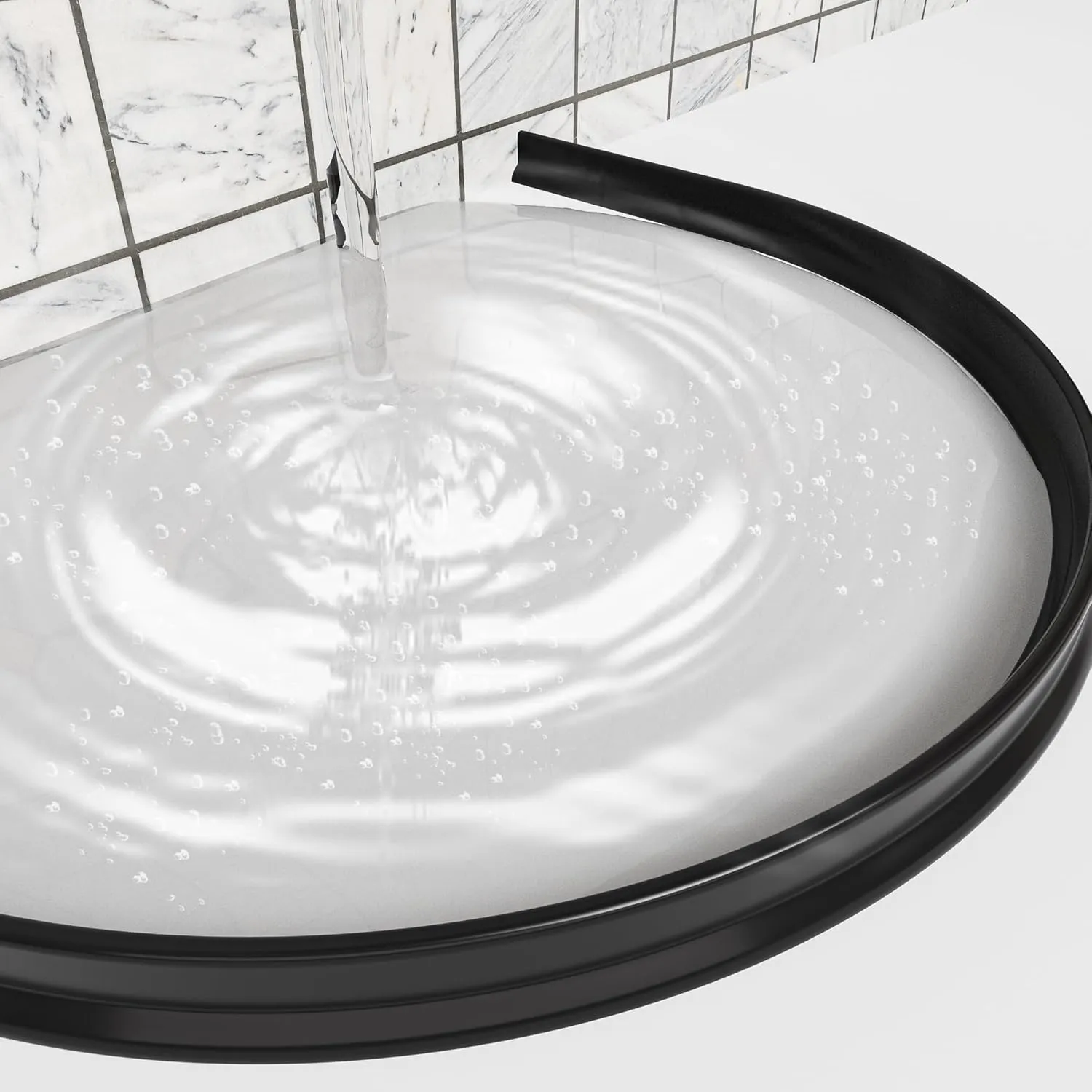 74 IN Shower Threshold Water Dam Collapsible Shower Water Splash Guard for Curbless Bath Shower Barrier Water Stopper for Wet and Dry Separation Bathroom and Kitchen (Black/6.2 FT)