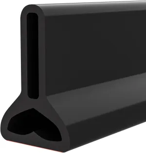 74 IN Shower Threshold Water Dam Collapsible Shower Water Splash Guard for Curbless Bath Shower Barrier Water Stopper for Wet and Dry Separation Bathroom and Kitchen (Black/6.2 FT)