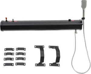 7.9Gallon Portable Camping Solar Shower, Roof Rack Mount Road Shower Pressurized Water Tank w/Storage Bag and 5.58ft Hose, Outdoor Activities Water Supply for SUVs Sedans RVs Trucks