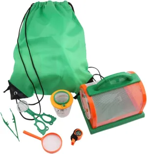 7pcs Observing Kit for Lightweight and Portable Outdoor Exploration Tools Practical Magnifying Lens for Hiking Camping and Wilderness Adventures Green