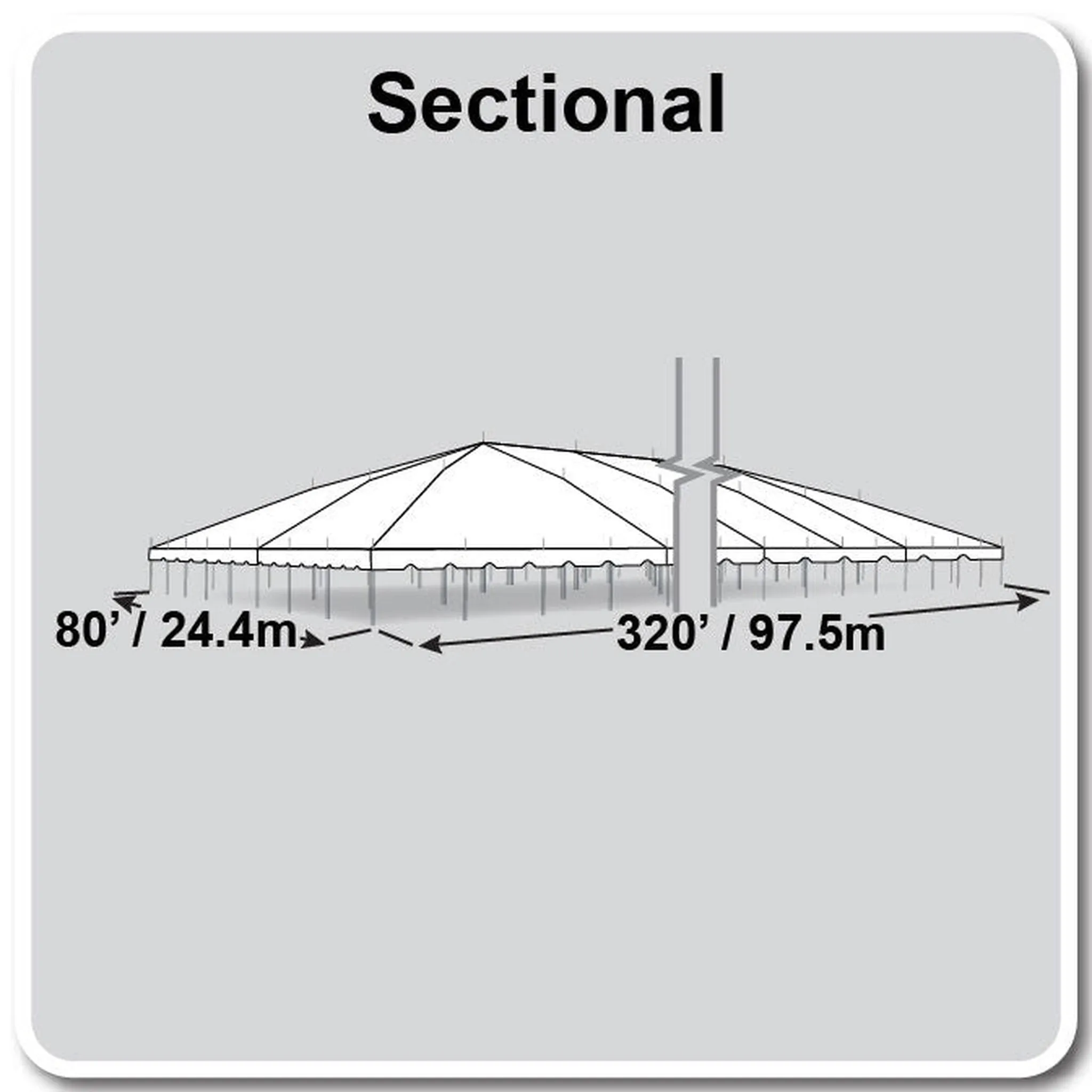 80x320 Classic Series Pole Tent