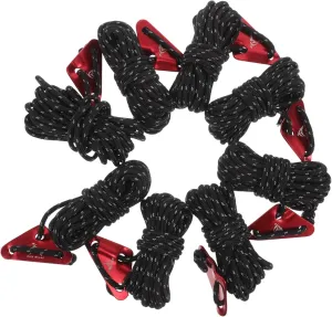 8pcs Heavy Duty Camping Rope Reflective Tent Lines for Secure Outdoor Use for Hiking Mountaineering Tent Setup Versatile Hauling Lines