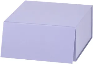 8" x 8" x 4" Collapsable Gift Box w/ Magnetic Square Flap Lid | Purple