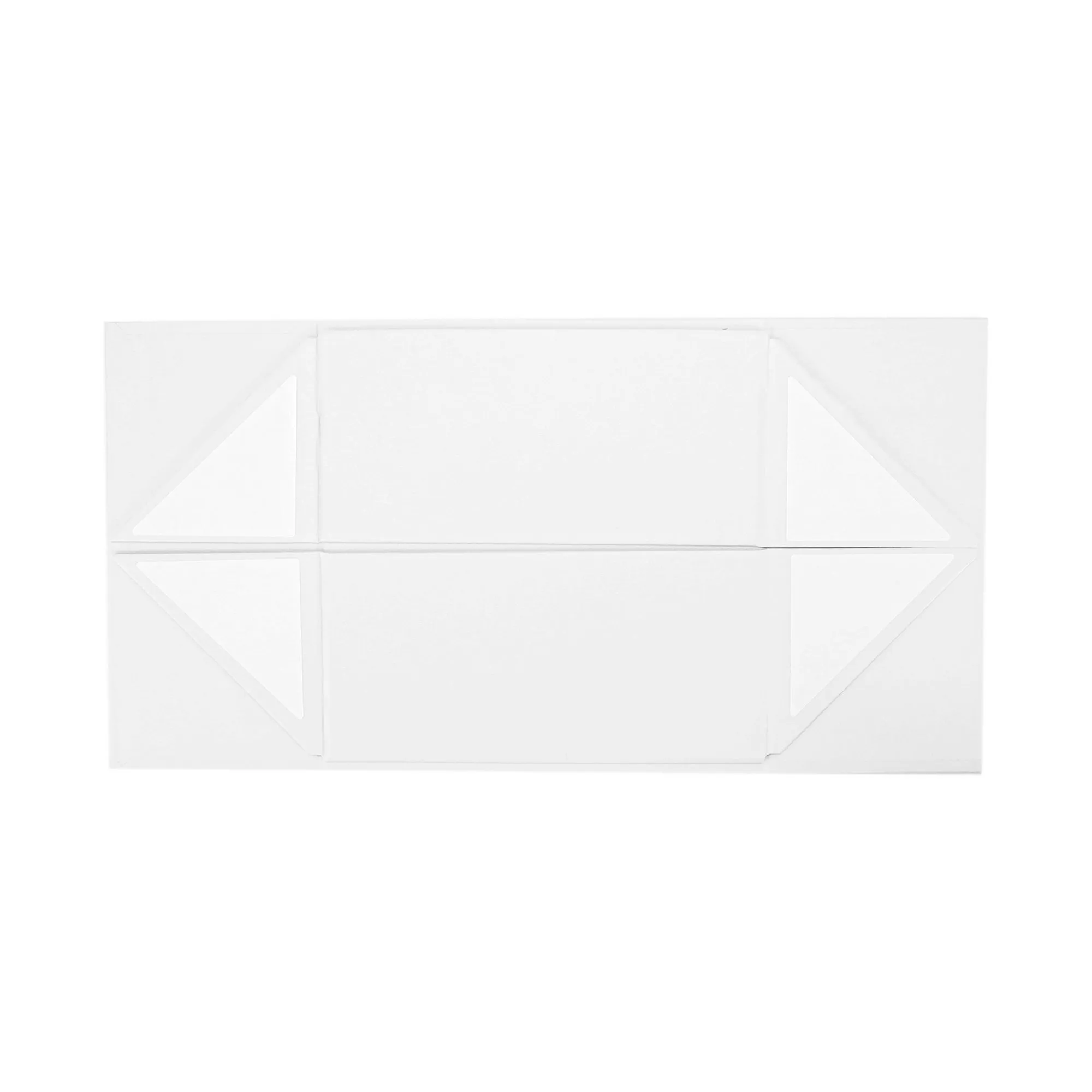 8" x 8" x 4" Collapsable Gift Box w/ Magnetic Square Flap Lid | White