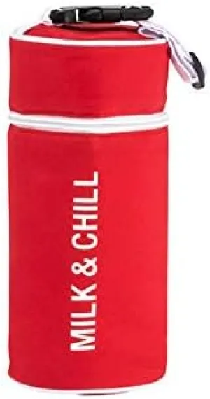 About Face Designs Milk and Chill Thermal Bottle Bag, Red