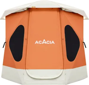 ACACIA Camping Tent, Pop Up Camping Tent with 8 Windows and Footprint, Waterproof Windproof Easy Setup Hub Tent for Family Camping, Hiking and Glamping