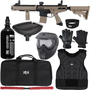 Action Village Tippmann Stormer Elite Dual Fed Protector Level 1 Paintball Gun Package Kit