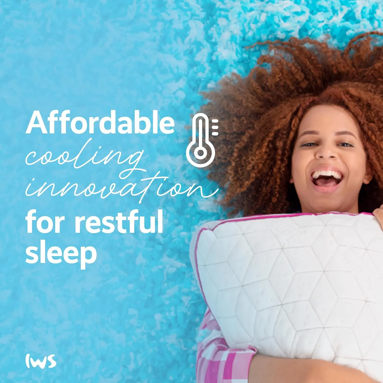 Adjustable Breathable Snow Pillow - I Wanna Sleep - Gel Memory Foam Flakes, Temperature Control & Cooling Relief, Support for Neck and Pressure Relief