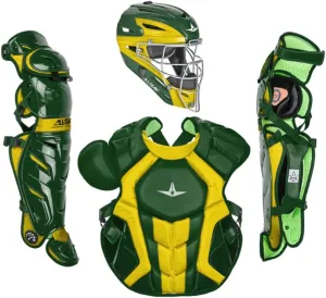 All-Star Catcher’s Gear Kit – Includes Helmet, Chest Protector & Leg Guards – Lightweight, Durable Baseball Protective Set, Meets NOCSAE