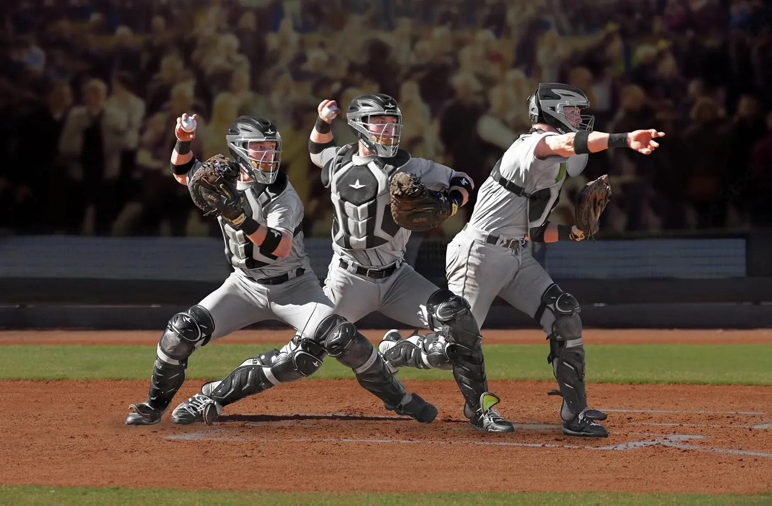 All-Star Catcher’s Gear Kit – Includes Helmet, Chest Protector & Leg Guards – Lightweight, Durable Baseball Protective Set, Meets NOCSAE