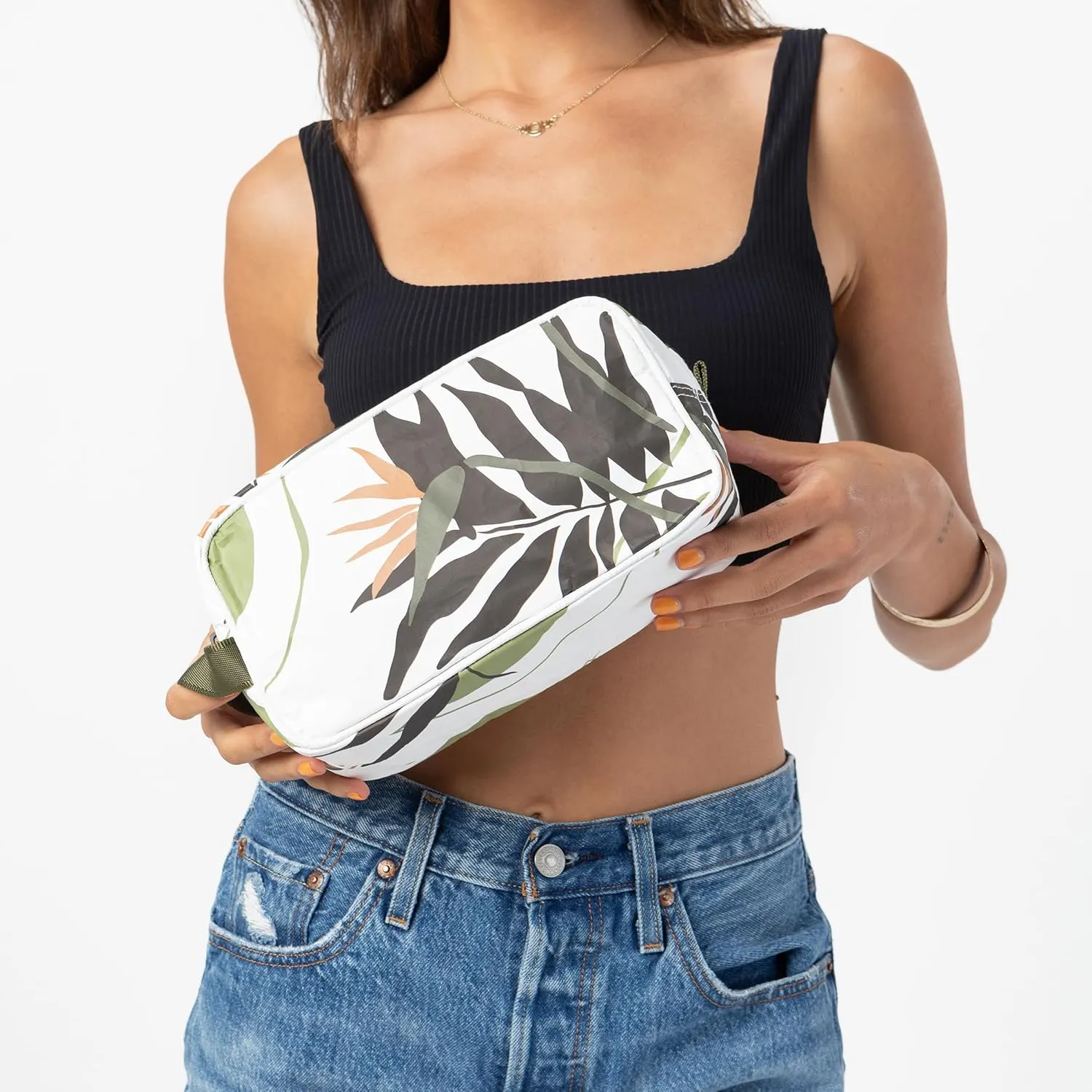 ALOHA Collection Dopp Kitt, Lightweight, Packable, & Splash-Proof - Durable, Washable, & Reusable Toiletry Bag with Zipper for Travel, Beach & Makeup, Easy to Clean & Sustainable Material (9" x 5")