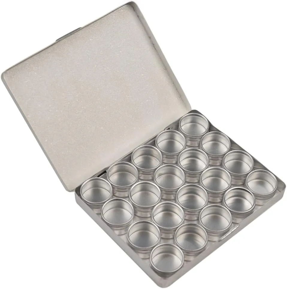 Aluminum Bead Storage Container | Perfect for Seed Beads, Diamond Painting, and Crafts | 20 Containers with Translucent Top