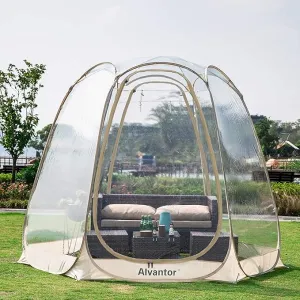 Alvantor Pop Up Bubble Tent - Large Oversize Weather Proof Pod - Cold Protection Camping Tent - Winter Tent Beige