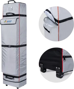 AMERICAN PHOENIX Canopy Wheel Carry Bag 62x16x10 for Easy Storage and Pop Up Tent Rolling - Portable and Heavy-Duty (Silver Gray)