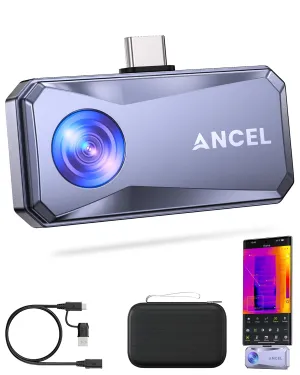 ANCEL IR101 Thermal Camera, 256x192 IR Resolution Thermal Imaging Camera for Android (USB-C), 25Hz Real-Time Diagnostic Infrared Camera, 0.24W Thermal Imager for Home/PCB Inspection/Automotive Repair