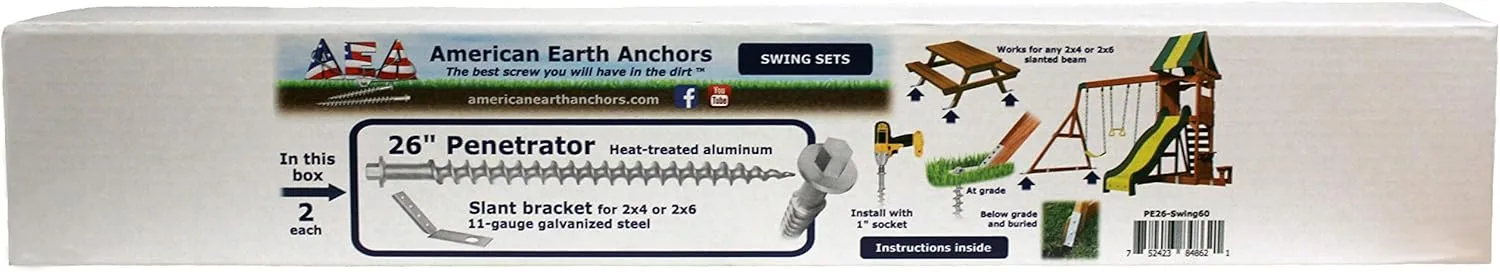 Anchor Kit for Wooden Swing Sets and Picnic Tables