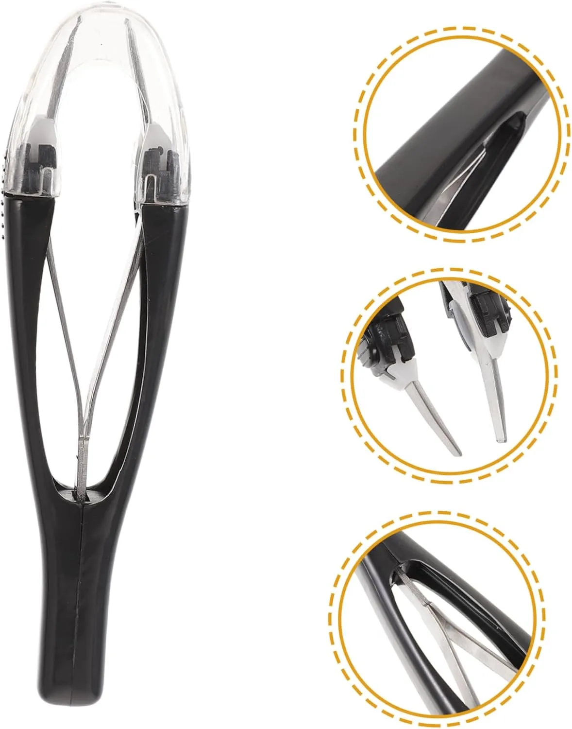 Angoily 3pcs Eyebrow Threading Tweezers Precision Stainless Steel Eyebrow Tweezer Kit for Makeup Random Color